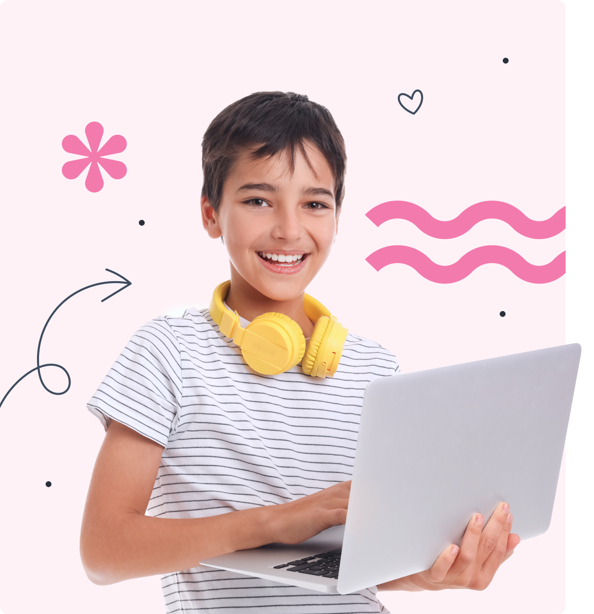 Happy Child with Laptop